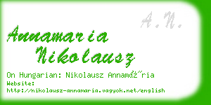 annamaria nikolausz business card